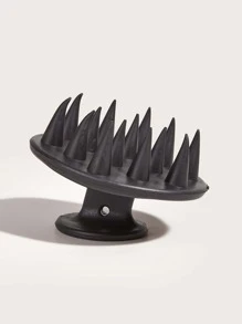 硅胶洗发刷 1 件装 黑色 美发沙龙头皮按摩梳 沐浴按摩硅胶刷/发梳，发梳，解结梳，球形梳，迷你发梳套装，木梳，发梳，梳子，后梳，发梳，边缘梳，发梳，后梳，造型梳，卷发梳，边缘梳，发梳，梳发，发梳套装，梳发，卷发梳，解结梳，女士发梳，头发，旅行，美发产品，美发工具，美发用品，理发师，理发师配件，理发店，美发设备