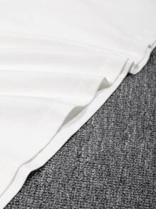 DAZY Men Back To School Cotton Letter Graphic Contrast Raglan Sleeve Tee - White - View 5