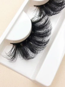 1對濃密款式假眼睫毛 - 黑色 - 查看 2