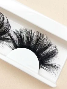 1對濃密款式假眼睫毛 - 黑色 - 查看 4