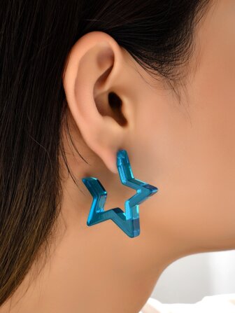 星形設計開口耳環