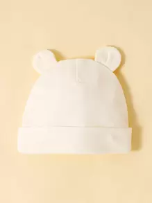 momscare 1 件婴儿纯色襁褓毯和 1 件情人节爱心帽子 - 杏色 - 查看 3