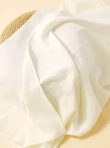 momscare 1 件婴儿纯色襁褓毯和 1 件情人节爱心帽子 - 杏色 - 查看 4