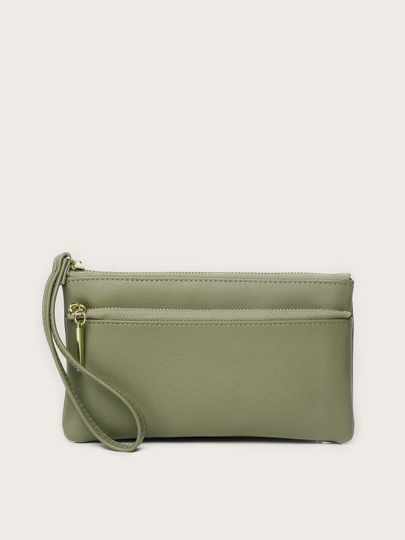 Monedero largo minimalista - Verde - Ver 1