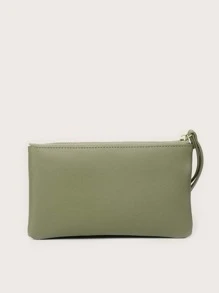 極簡風格長款錢包 - 綠色 - 查看 2