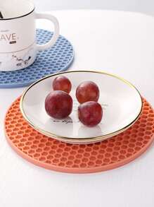 1入組隨機蜂窩形墊6.7英寸防滑餐桌墊隔熱廚房墊 - 彩色 - 查看 5