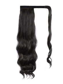 nimoki Long Body Wave Ponytail Synthetic Hair Extension - Black - View 1