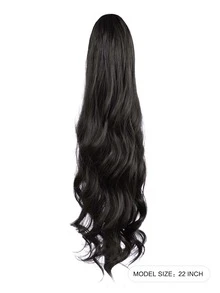 nimoki Long Body Wave Ponytail Synthetic Hair Extension - Black - View 2