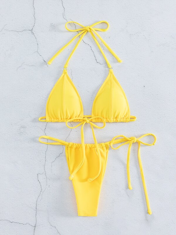 SHEIN Swim Vcay マイクロ トライアングルTバックビキニ水着 SHEIN JAPAN