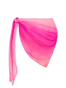 Swim Mod Summer Beach Ombre Cover Up Skirt - Pink - View 3
