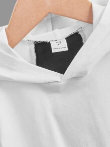 SHEIN meninos da criança Camiseta & calças de treino carta gráfica cncapuzado