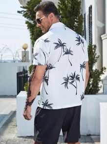 Manfinity RSRT Men Plus Tropical Print Shirt - White - View 2