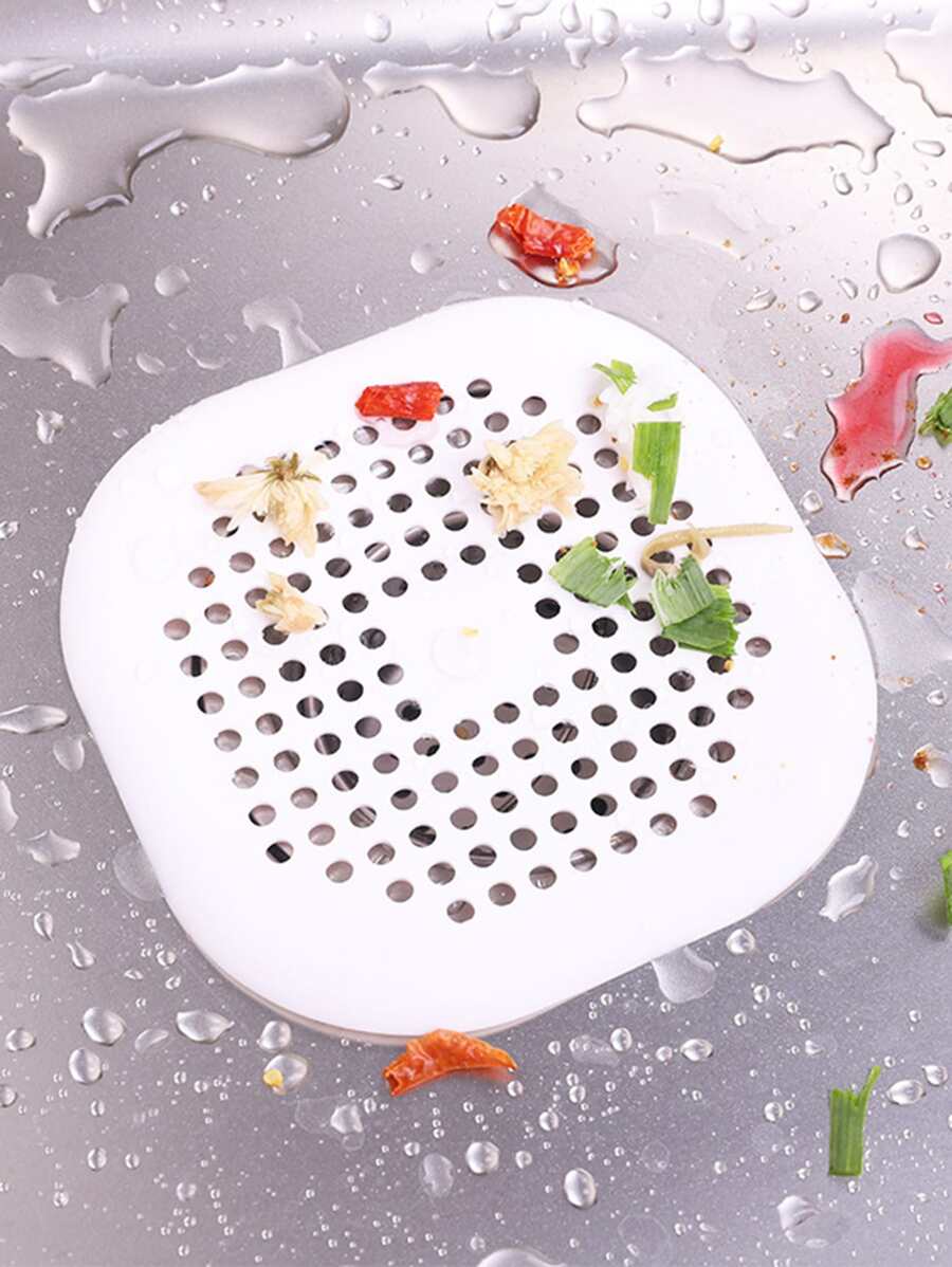 1 Tóc Lọc, Bồn Rửa Chén Lọc Chống Tắc, Bồn Tắm Sàn Cắm, Silicone Bếp Khử Mùi Cắm - trắng - Xem 1