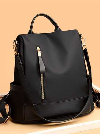 極簡前拉鏈後背包
