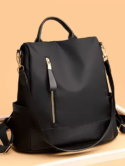 極簡前拉鏈後背包
