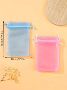 12pcs Organza Gift Bag For Jewelry Drawstring Pouches For Wedding Candy Gift Bags Jewelry Packing - Multicolor - View 3