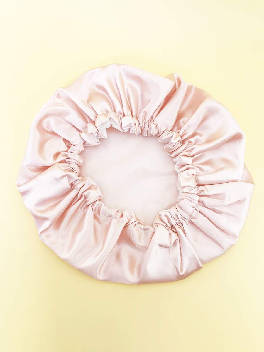 1 gorro de permanente para el cabello, gorro de protección para el cabello de doble capa para peluquería, gorro anticaída del cabello, gorro de aceite horneado, gorro de máscara para el cabello, gorro de cabello seco y húmedo, gorro de ducha y gorro de noche - Rosa - Ver 1