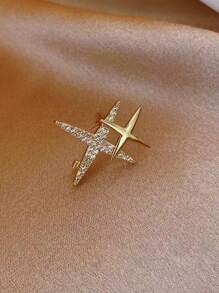 水鑽裝飾星形設計胸針