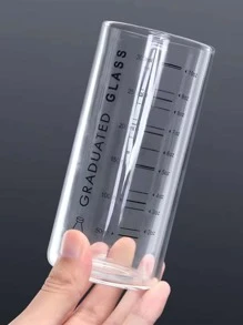300毫升刻度玻璃杯,高溫耐用,可微波加熱的測量牛奶杯,耐熱玻璃杯帶刻度 - 無色 - 查看 3