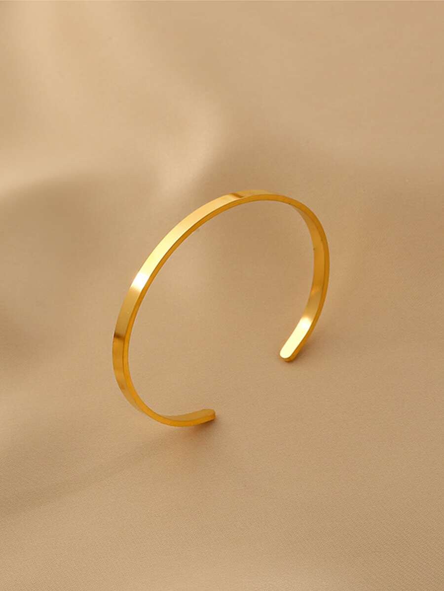 1 peça Europa e América Pulseira ajustável minimalista de luxo em forma de C para mulheres