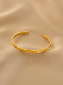 1 peça Europa e América Pulseira ajustável minimalista de luxo em forma de C para mulheres