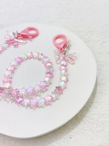 蝴蝶結裝飾串珠口罩鏈 - 彩色 - 查看 2