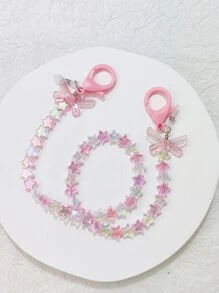 蝴蝶結裝飾串珠口罩鏈 - 彩色 - 查看 5