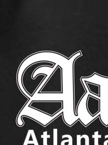 Manfinity Men Letter Graphic Tee & Striped Trim Drawstring Waist Shorts - Black - View 3