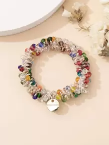 Dây Buộc Tóc Đính Hạt Charm Tròn - Nhiều màu - Xem 1