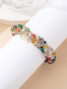 Dây Buộc Tóc Đính Hạt Charm Tròn - Nhiều màu - Xem 2