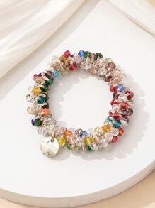 Dây Buộc Tóc Đính Hạt Charm Tròn - Nhiều màu - Xem 3