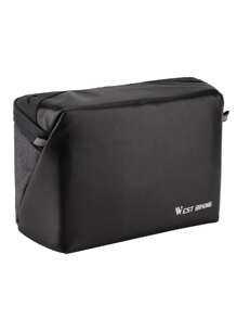 WEST BIKING 1pc Letter Graphic Bike Bag - Black - View 2
