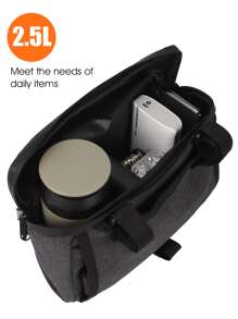 WEST BIKING 1pc Letter Graphic Bike Bag - Black - View 4