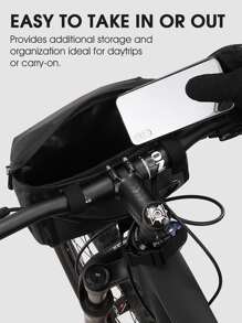 WEST BIKING 1pc Letter Graphic Bike Bag - Black - View 8