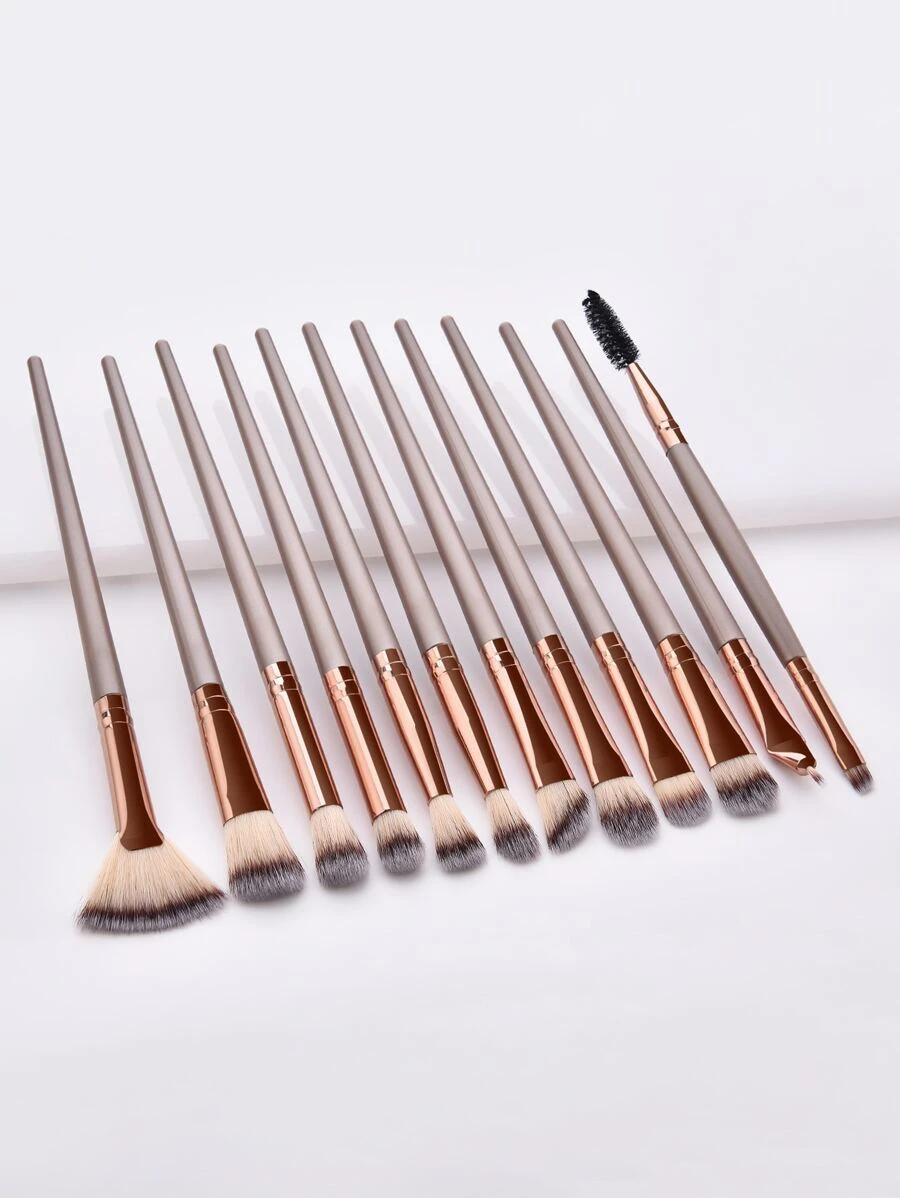 12pcs Professional Makeup Brush Set,Brush Set,Makeup Brush Kit,Make Up Brush Set,Make Up Set Complete,Makeup Brush Set,Complete Makeup Kit,Brush Kit,Brushes Makeup Set,Makeup Gift Set,Set - Champagne - View 1