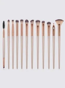 12pcs Professional Makeup Brush Set,Brush Set,Makeup Brush Kit,Make Up Brush Set,Make Up Set Complete,Makeup Brush Set,Complete Makeup Kit,Brush Kit,Brushes Makeup Set,Makeup Gift Set,Set - Champagne - View 2