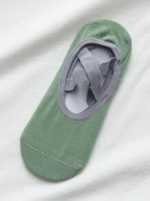 1 par Calcetines de yoga anti deslizante - Verde Oliva - Ver 9