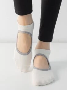 1雙防滑瑜珈襪 - 白色 - 查看 2