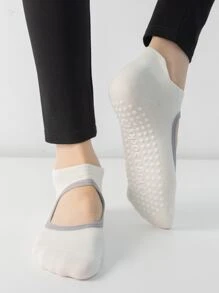 1雙防滑瑜珈襪 - 白色 - 查看 4
