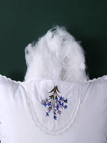 1 pieza Almohada de ropa de cama con bordado de flor - Multicolor - Ver 6