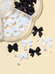 1 盒彩色蝴蝶结美甲钉水钻水晶，3D 蝴蝶结彩色美甲饰物套装用于美甲石设计装饰宝石美甲水钻美甲用品指甲美甲宝石 - 彩色 - 查看 3