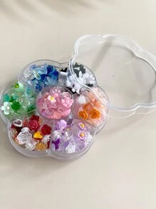 1Box Random Flower & Bow Design Nail Art Decoration Diy Nail Charms Nail Gems Nail Supplies Nails