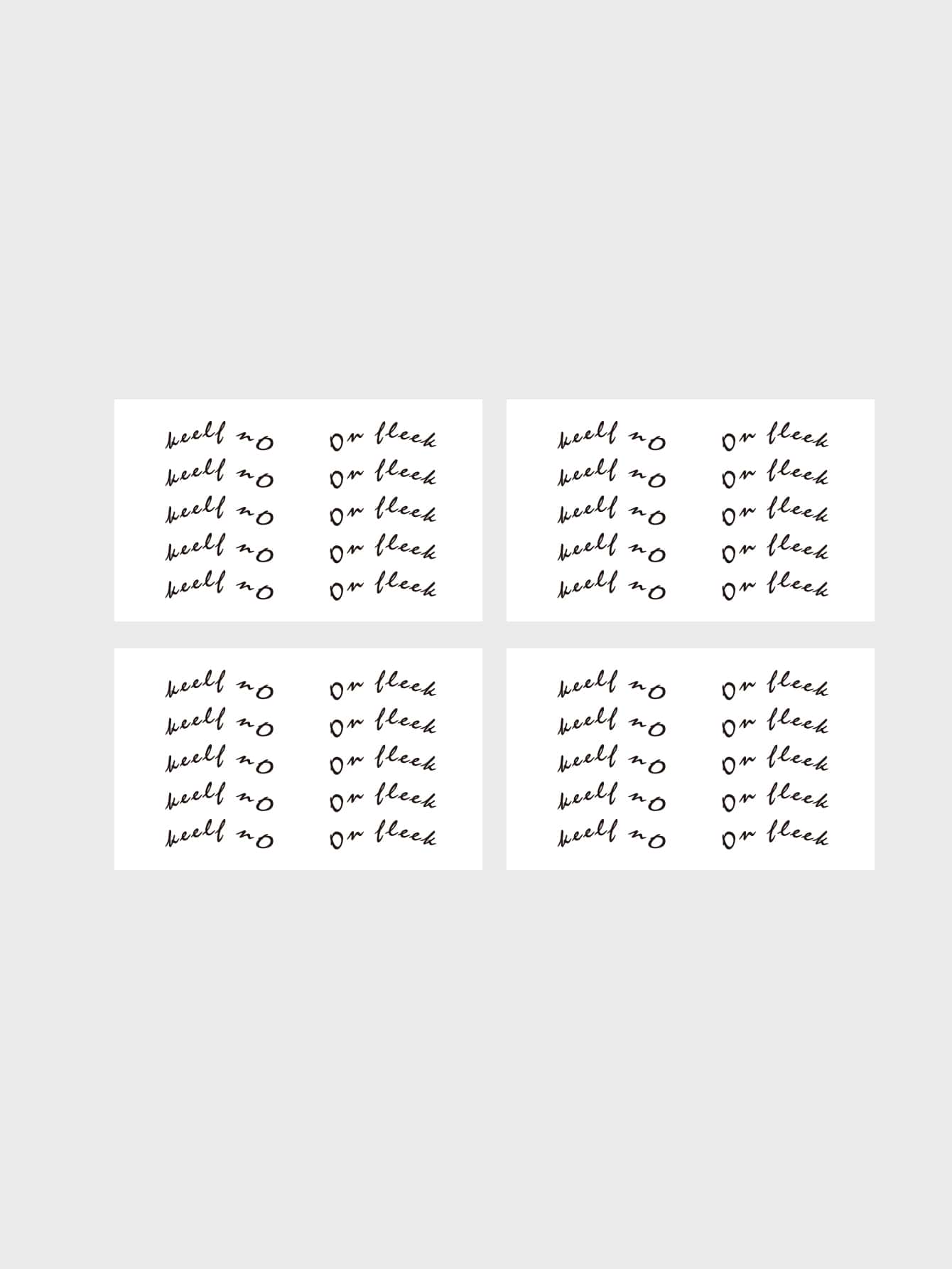 4 miếng dán hình xăm bút kẻ mắt - Nhiều màu - Xem 1