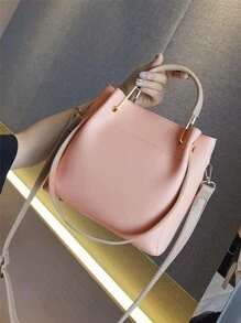 Minimalist Square Bag - Pink - View 4