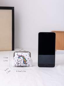 Girls Unicorn Graphic Coin Purse - Multicolor - View 3