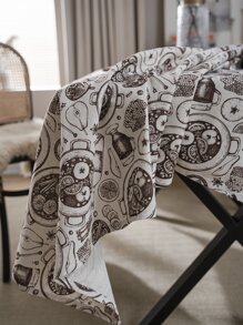 1pc Floral Pattern Tablecloth - Multicolor - View 3