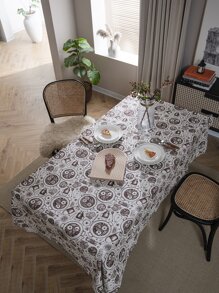 1pc Floral Pattern Tablecloth - Multicolor - View 5