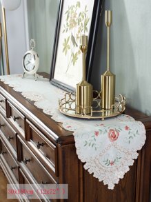 Floral Embroidered Tablecloth - Multicolor - View 8