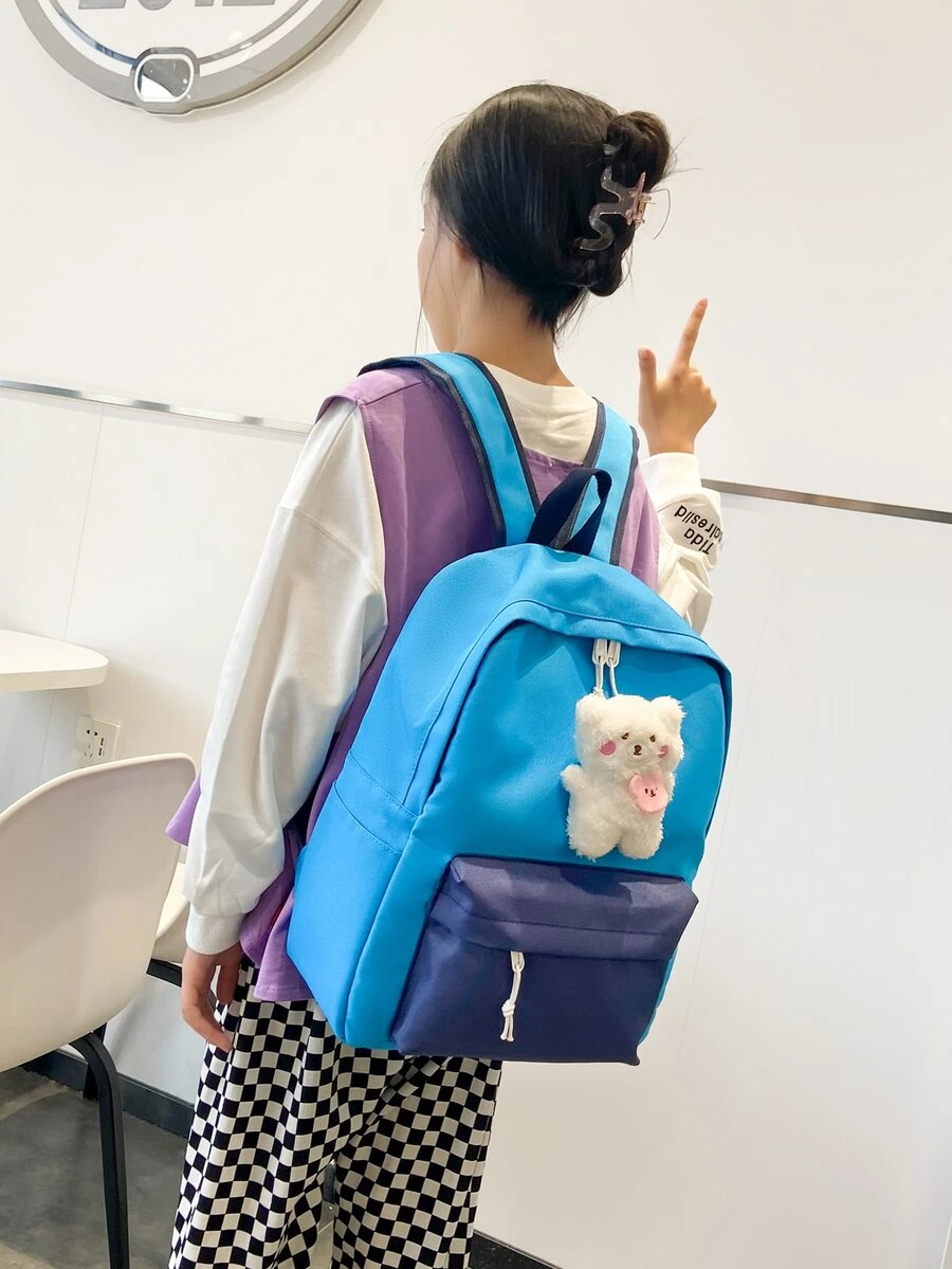 Kids Cartoon Decor Functional Backpack - Multicolor - View 1