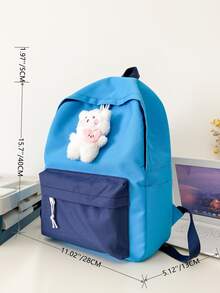Kids Cartoon Decor Functional Backpack - Multicolor - View 3